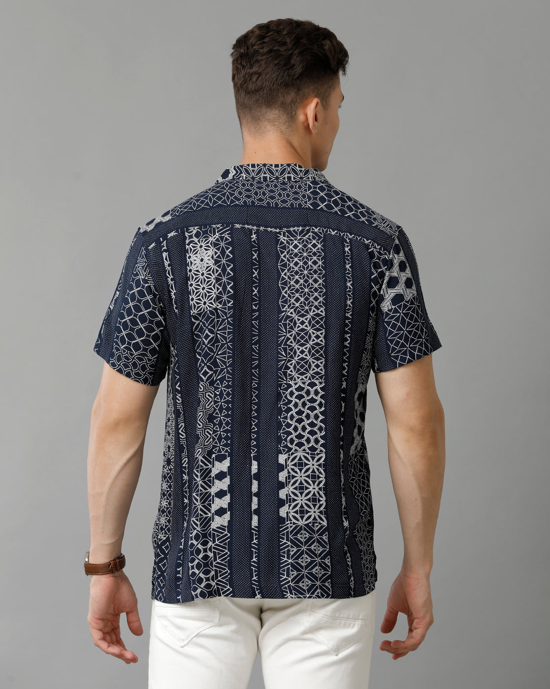 Geometric Print Casual Shirt