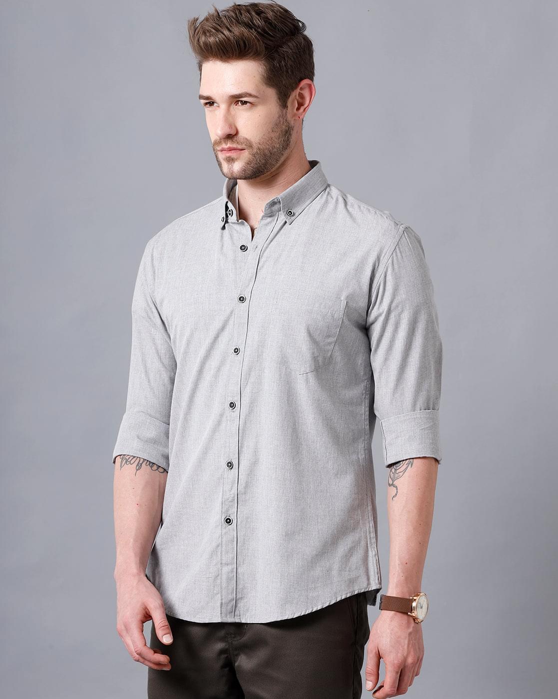 solid casual shirts