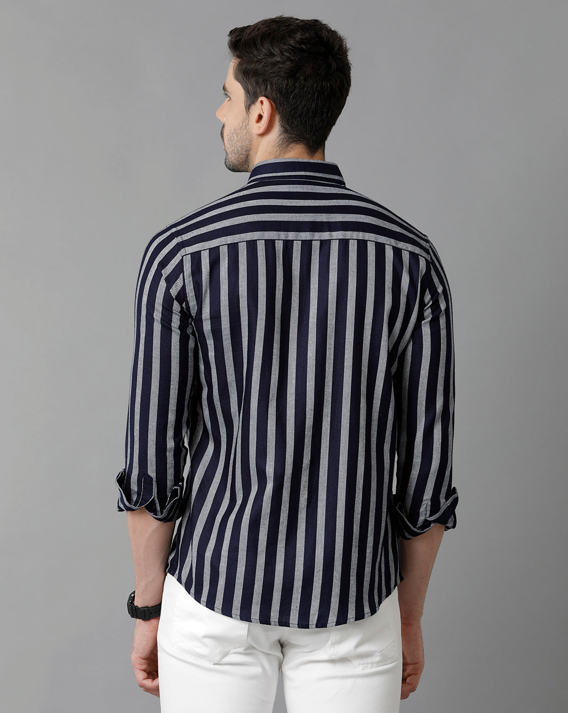 Buy online Textured striped shirt men's