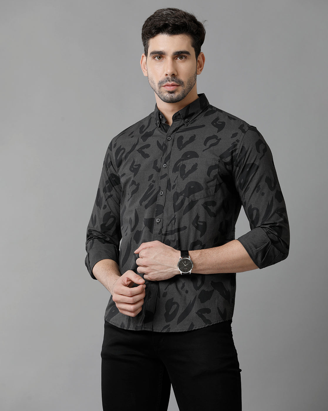 Buy online Cotton printed shirts for men