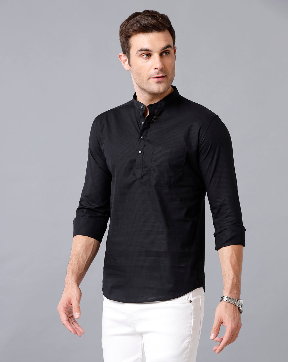 black kurta shirt
