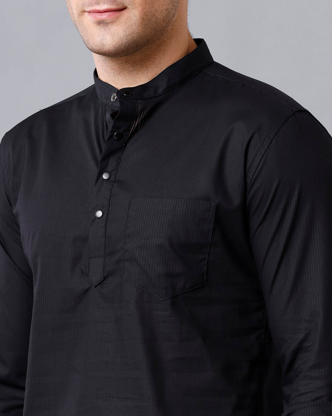 black kurta shirt