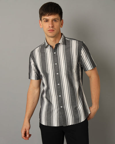 Grey Striped Shirt