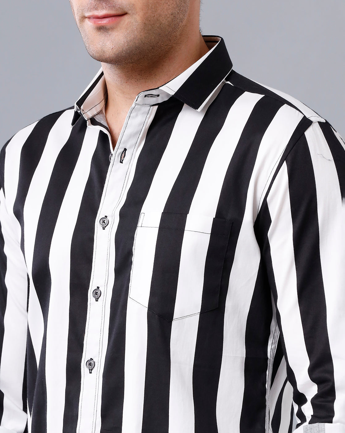 Vertical striped shirt mens