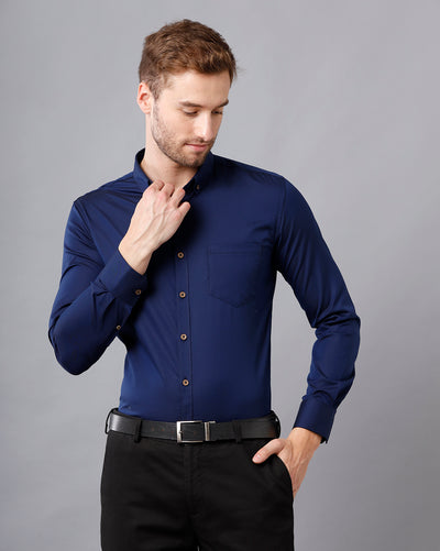 double button collar shirt