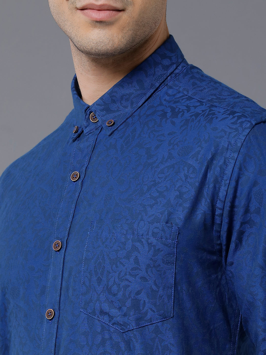 Dark Blue Printed Shirt