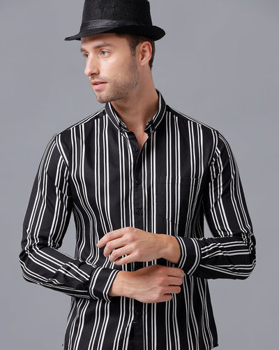 Black and white striped shirt mens