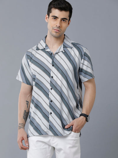 Half sleeve striped shirt 