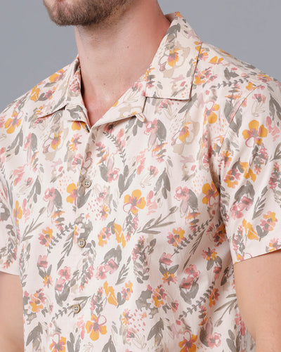 Flower print shirt mens