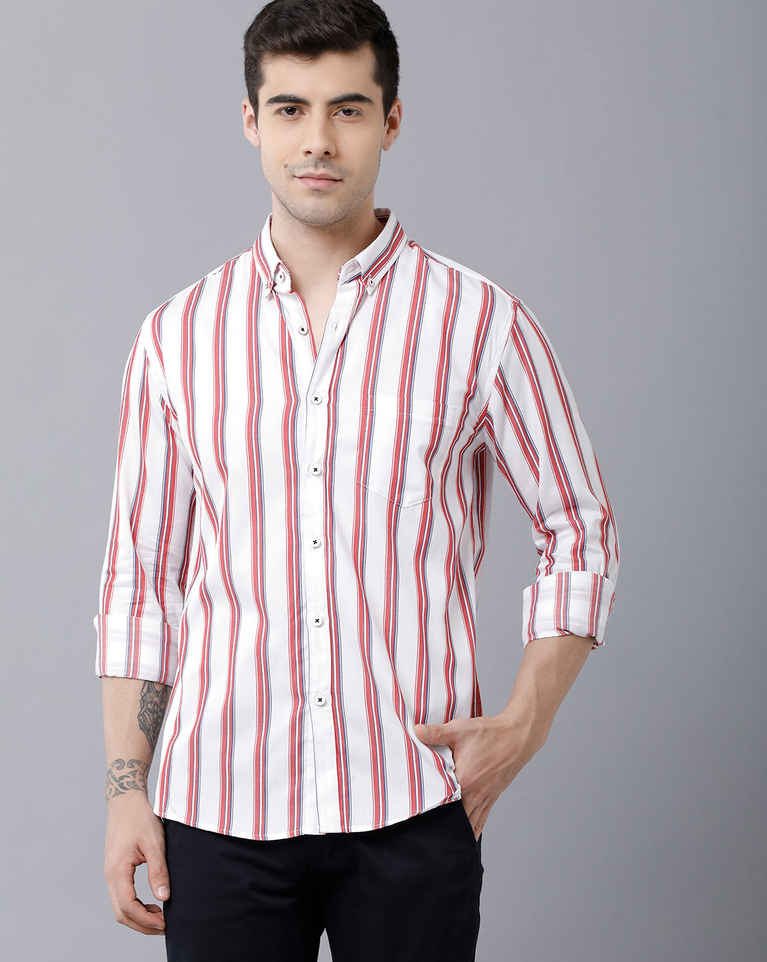 White striped shirt