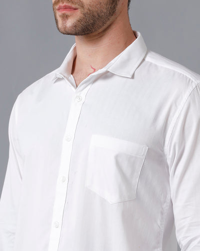 White cotton shirt mens