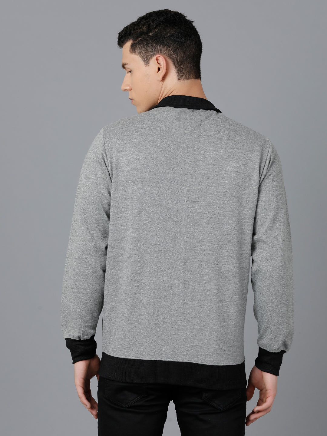 Cotton mens grey sweatshirt