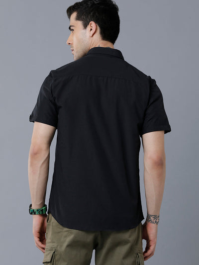 Black half sleeve shirt