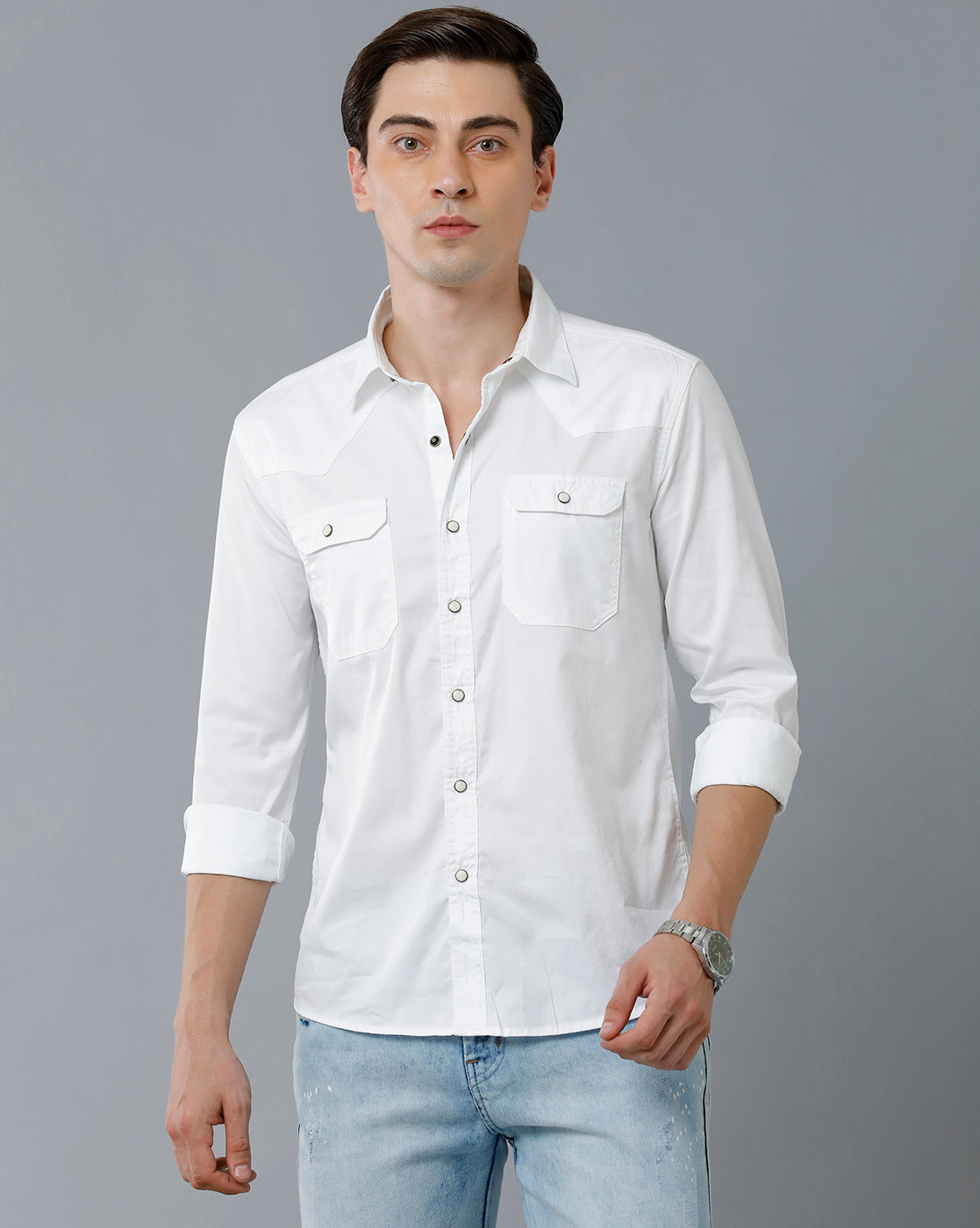 Slim fit casual shirts