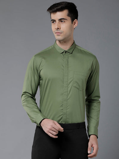Solid green shirt