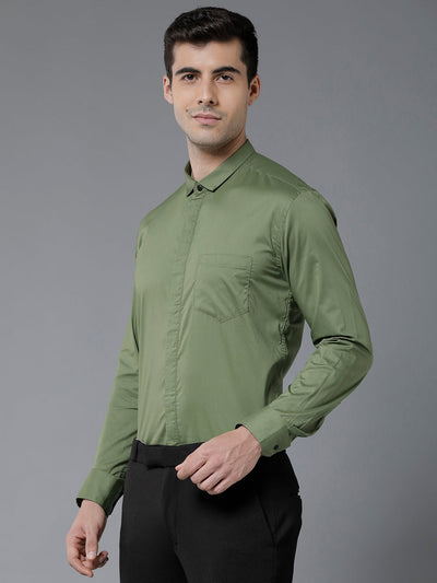 Solid green shirt